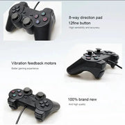 Transparent Blue PS2 Wired Controller – Dual Vibration (different colours available) by Habicare