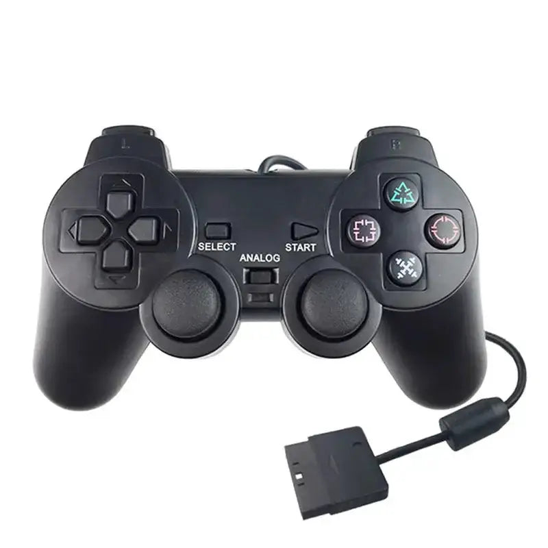 Transparent Blue PS2 Wired Controller – Dual Vibration (different colours available) by Habicare