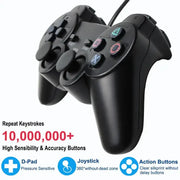 Transparent Blue PS2 Wired Controller – Dual Vibration (different colours available) by Habicare