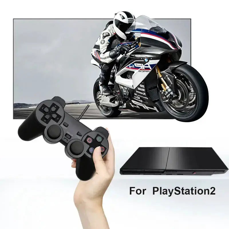 Transparent Blue PS2 Wired Controller – Dual Vibration (different colours available) by Habicare