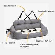 Travel Bolster Dog Car Bed by Habicare
