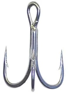 Treble Hook 14/0 Stainless Steel designed for big game fishing and heavy duty use.