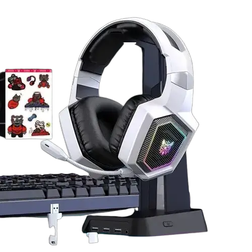 Tri-Mode 5.3 Gaming Headset with Mic (Different colours available with stickers) by Habicare