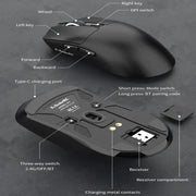 Tri-Mode Gaming Mouse – 12000 DPI (available in Black & White) by Habicare