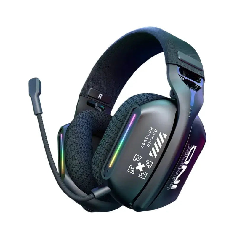 Tri-Mode RGB Gaming Headset – 2.4G Wireless & Wired, Long Life by Habicare