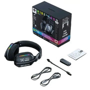 Tri-Mode RGB Gaming Headset – 2.4G Wireless & Wired, Long Life by Habicare