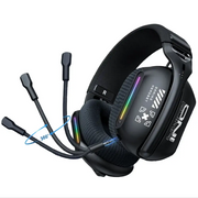 Tri-Mode RGB Gaming Headset – 2.4G Wireless & Wired, Long Life by Habicare