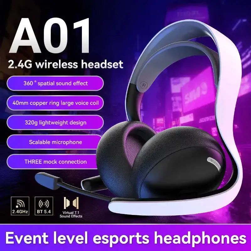 Tri-Mode Wireless Gaming Headset – PS5/PS4/Switch/PC/Mobile by Habicare