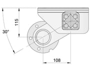 Full Beam Duratorque, 2200kg, for 12" Electric Hub dimensions and specifications diagram