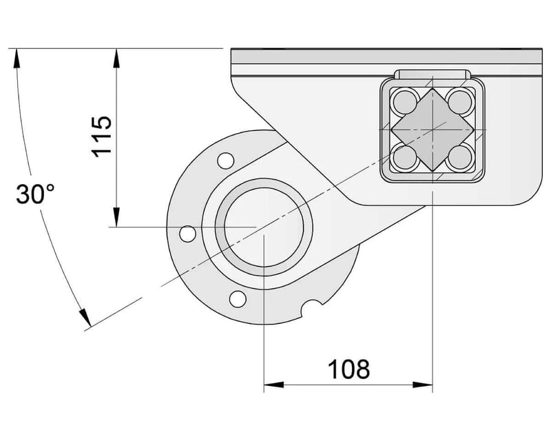 Full Beam Duratorque, 2200kg, for 12" Electric Hub dimensions and specifications diagram