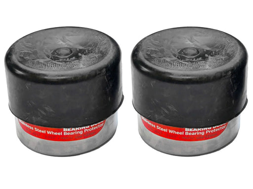 Trojan Bearing Boss Stainless Steel 52mm - Pair showing premium bearing protection for trailer wheel bearings.