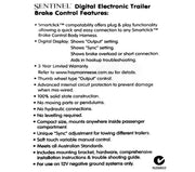 Hr sentinel brake control digital electronic trailer brake control features and specifications