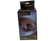 Tekonsha Prodigy P2 vehicle mounted brake controller packaging with customizable LED display.