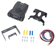 Tekonsha Prodigy P3 brake controller and accessories including mounting bracket and wiring components