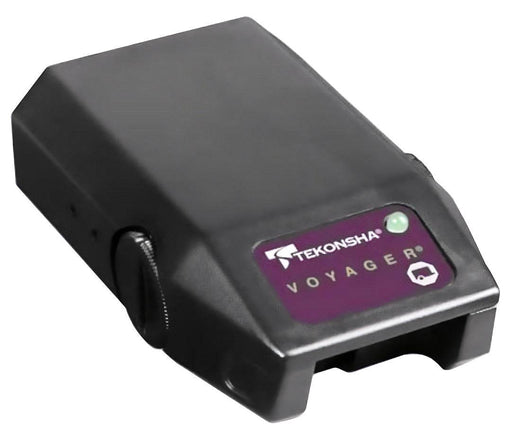 Tekonsha Voyager vehicle mounted brake controller with LED display and customizable settings.