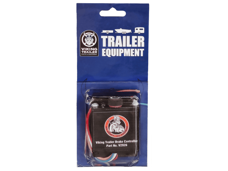 Viking- elec cont -V2926 12/24V TRL/MTD product packaging with trailer brake controller features.