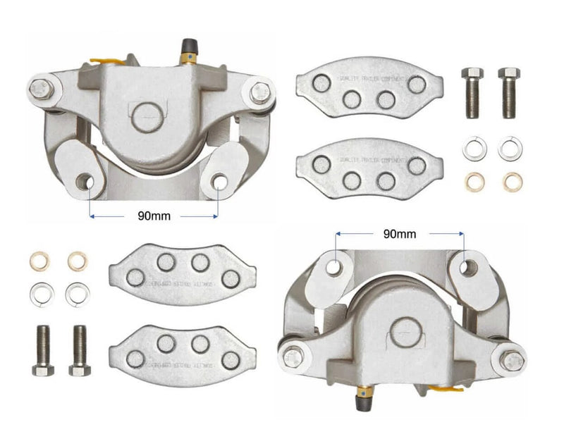 Hydraulic Calipers Set - Stainless Steel showing components including calipers, brake pads, and fittings.