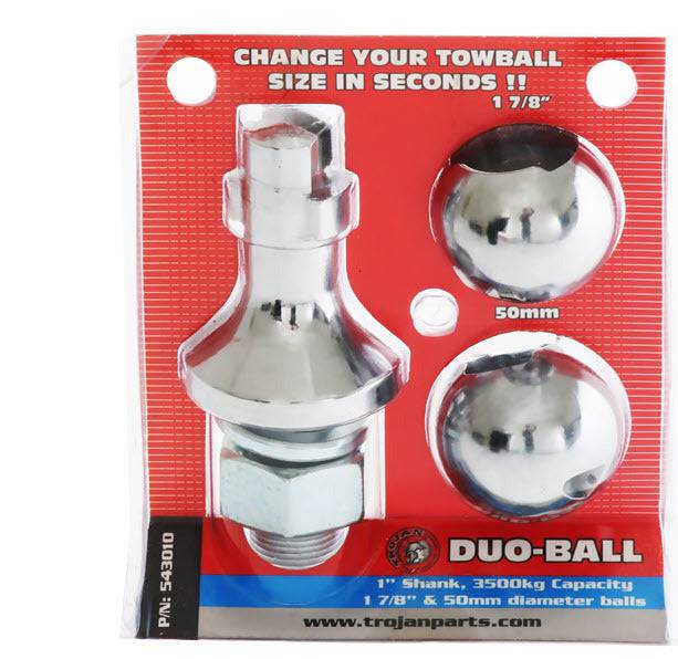 Tow Ball Duo Ball 3500kg 50mm and 1-7/8 - Action Outdoors Kiwi