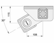 Full Beam Duratorque, 1750kg, 10" Electric Drum, Heavy Duty technical drawing with dimensions.