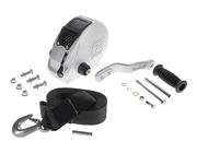 Fulton Winch F2™ 725kg with attachment, handle, strap, and hardware displayed against a white background.