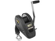 Fulton Xlt Winch 1800lb W Strap with a hand crank and hook, showcasing its durable design and high-performance features.
