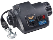 Fulton Xlt 10k Lbs Electric Winch with rugged strap and swiveling hook for efficient boat loading.