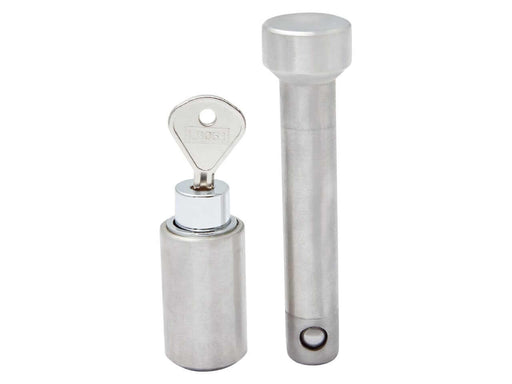 Trojan Locking Stainless Steel Hitch Pin - 16x65mm P/N 570300 with key and pin for trailer security