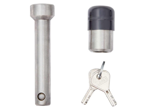 Trojan Locking Stainless Steel Hitch Pin - 16x65mm P/N 570300 with lock cap and keys