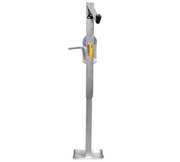 Cp J/stand S/wnd 2000kg Bolt On shown from the side, featuring zinc plated swivel mount and flat foot.