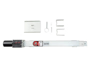 Electric Park Leg - 3400kg - In Store with components including leg unit and hardware.