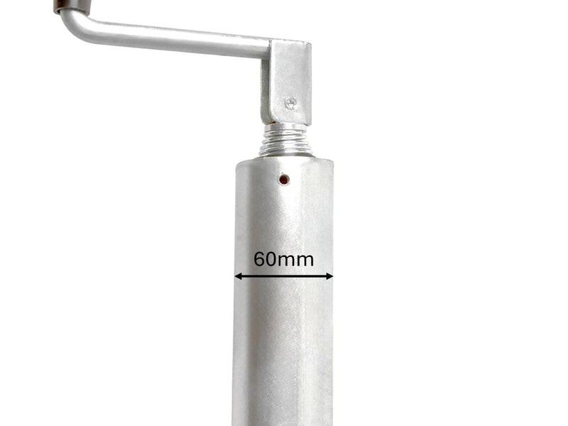 Jockey Wheel - HD - Solid Tyre showing a close-up of the 60mm diameter swivel bracket mechanism.