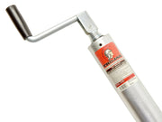 Jockey Wheel - HD - Solid Tyre featuring a multi-fit swivel bracket and folding handle for easy storage.