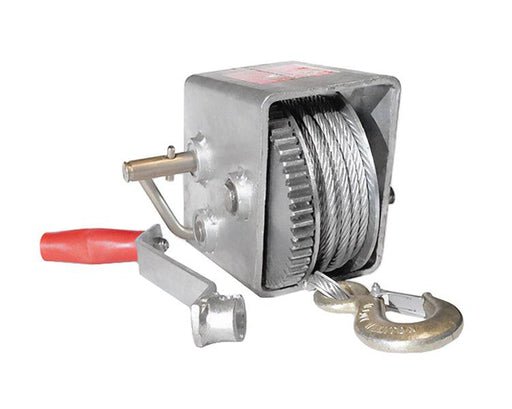 Manual Trailer Winch - Max Pull 500kg with stainless steel shaft and winch wire.