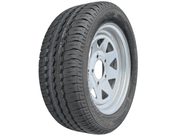 13” Wheel and Tyre assembled Centre: 5 x 4 1/2”, Tyre: 195 x 13” x 8 ply, 900kg tyre , Galvanised Rim