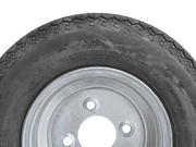 8” Wheel and Tyre assembled Centre: 4 x 4”, Tyre: 480 x 8” pneumatic tyre , Galvanised Rim