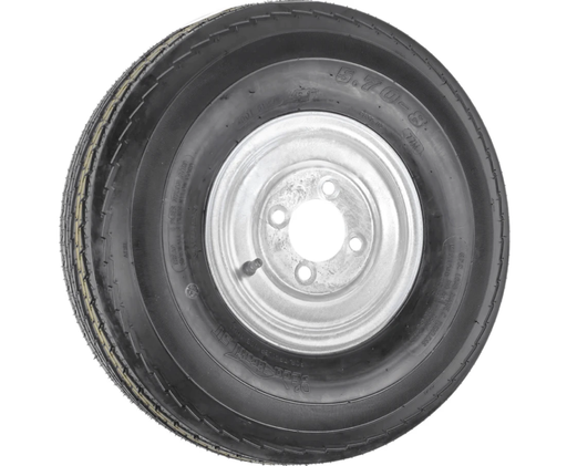 8” Wheel and Tyre assembled Centre: 4 x 4”, Tyre: 570 x 8” pneumatic tyre , Galvanised Rim