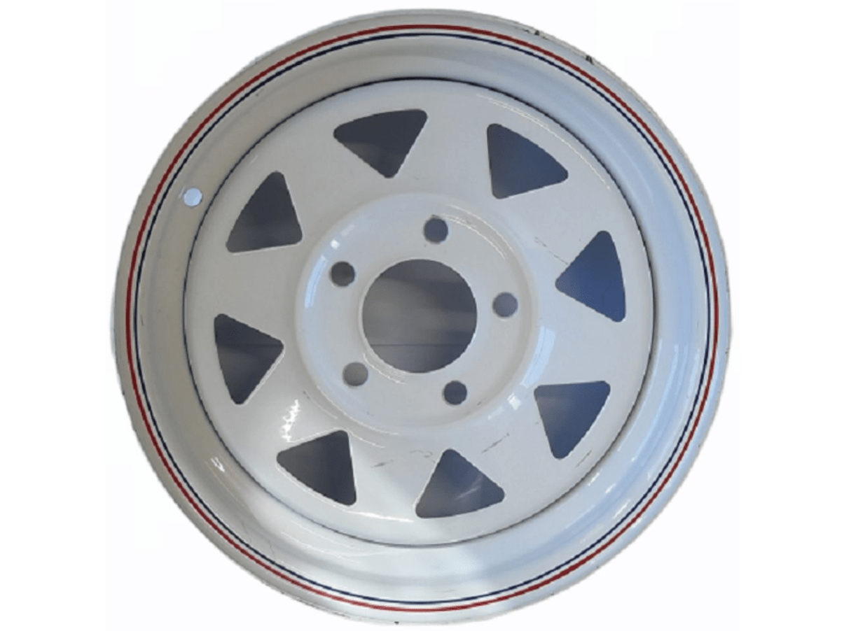 WHEEL 14" WHITE 5 X 4 1/2" PCD - Action Outdoors Kiwi