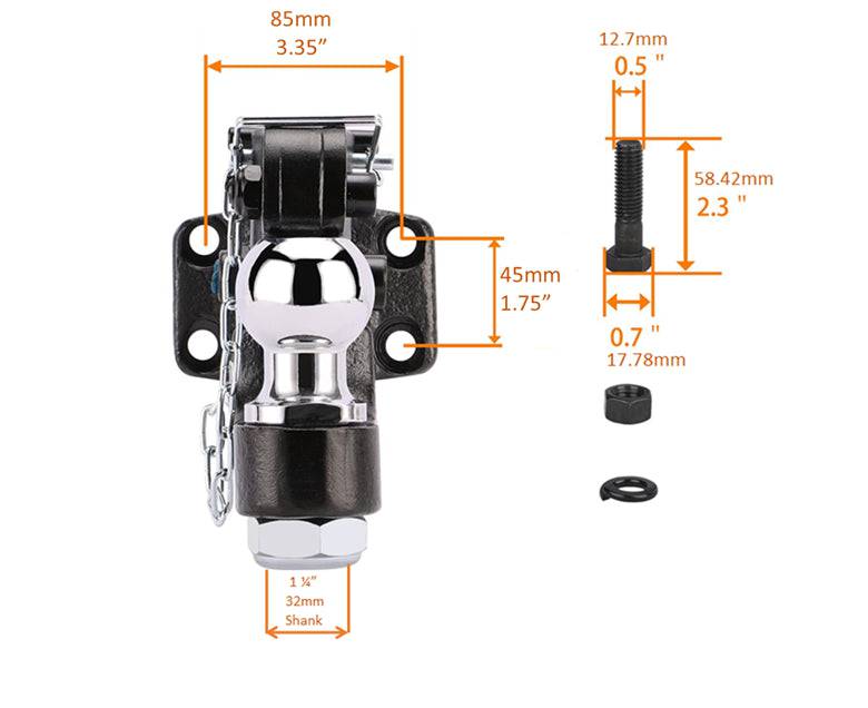 Hr-Pintle Hk 8TON W/50MM Ball - Action Outdoors Kiwi