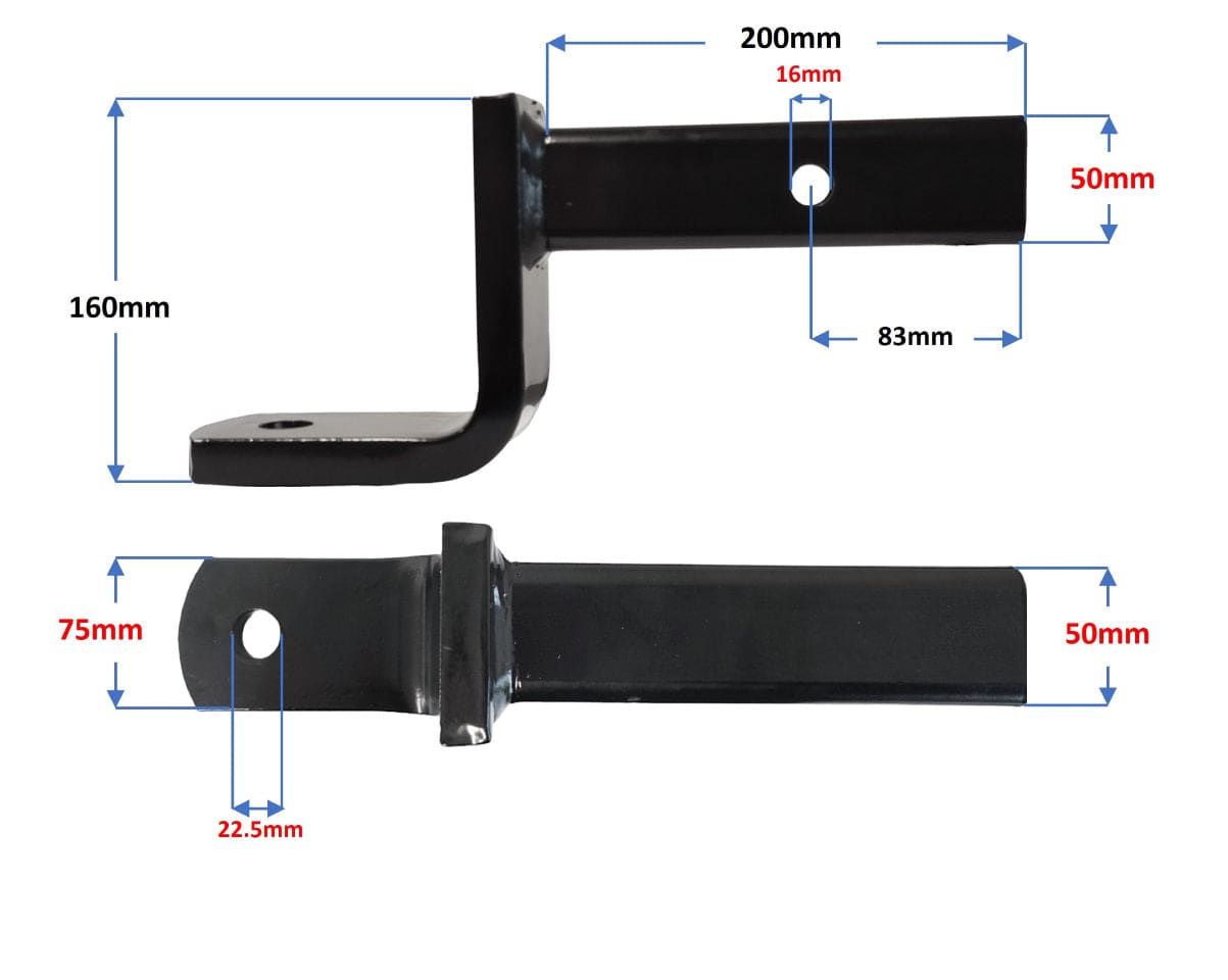 Towball Mount 160MM Drop 2500KG - Action Outdoors Kiwi