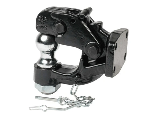 Hr-Pintle Hk 8TON W/50MM Ball - Heavy-duty pintle hitch with 50mm ball, rated for 8 tons.