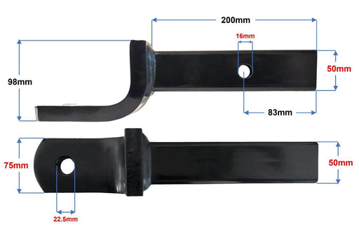 HR Towball Mount STD 227MM (PRO7011) dimensions and specifications for towing reliability.