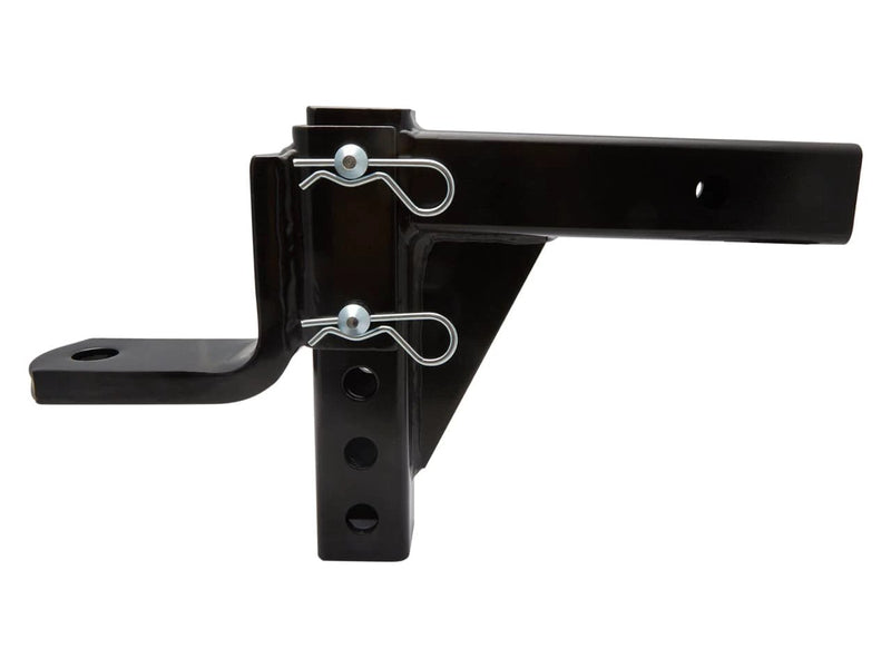 Pro Towball Mount Adjustable Standard QR showing side view with adjustable features and pin connectors.