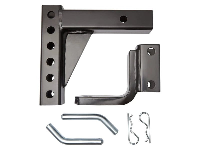 Pro Towball Mount Adjustable Standard QR parts including mounting bracket and pins.