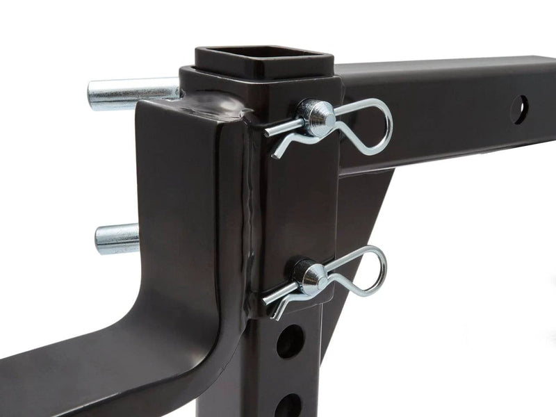 Pro Towball Mount Adjustable Standard QR close-up showing adjustable fittings and pins for secure towing.