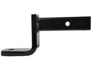 Towball Mount 160MM Drop 2500KG- In store, black metal hitch mount for towing applications.