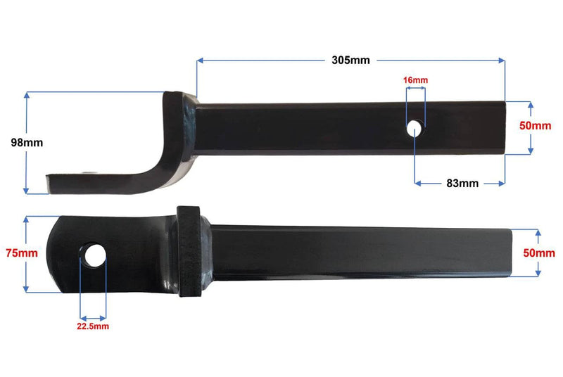 Towball Mount STD 332MM (PRO7010) image displaying dimensions including length and width measurements.