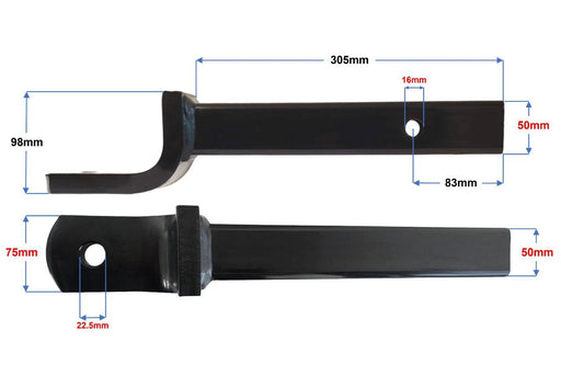 Towball Mount STD 332MM (PRO7010) image displaying dimensions including length and width measurements.