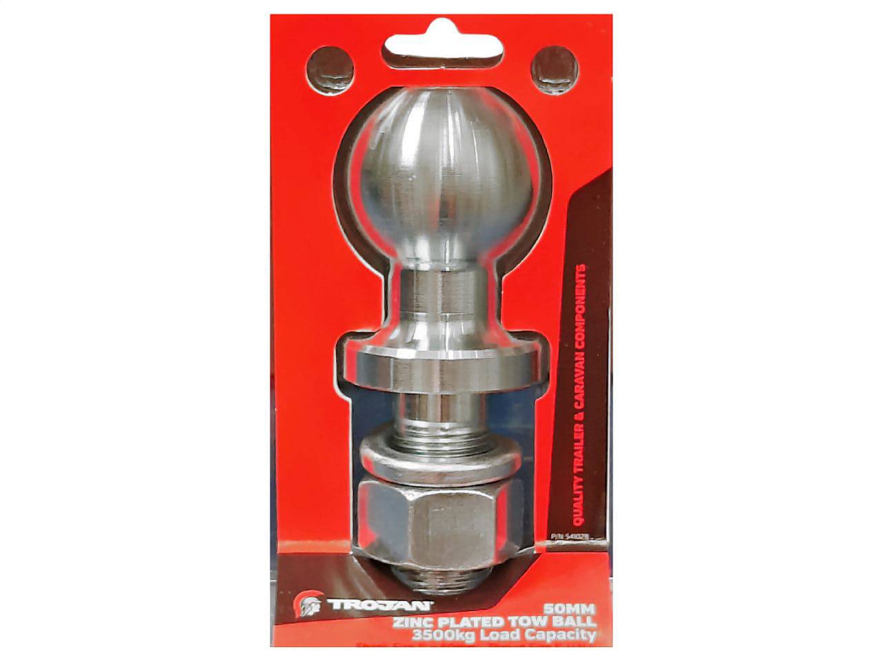 Trojan Tow Balls 50mm Zinc Towball - Capacity 3500kg T541028