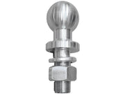 50mm Zinc Towball - Capacity 3500kg T541028 - Zinc-coated towball with 1" shank diameter and 60mm length.