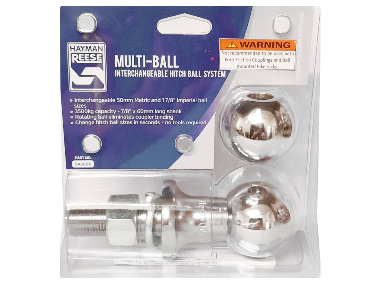 Towball Multi Ball Kit 7/8” x 60mm Shank - Action Outdoors Kiwi